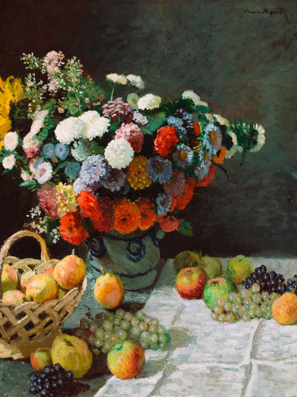 Still life with flowers and fruit - obrazarna.cz